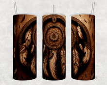 Load image into Gallery viewer, Woodgrain Dreamcatcher Tumbler
